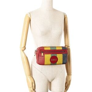 Gucci Striped Canvas‎ Belt Bag